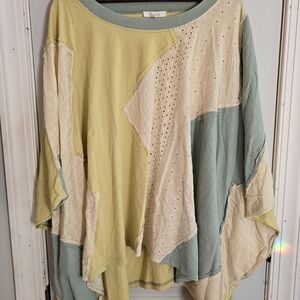 Oli & Hali Patchwork Tunic - Yellow and Cream